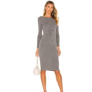 All The Ways Makena Ribbed Knit Midi Sweater Dress Women’s M Gray Revolve Fall